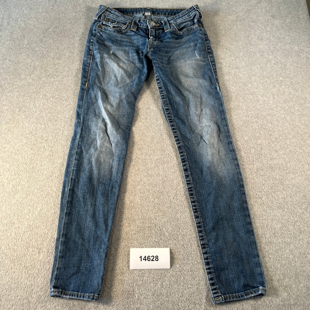 True Religion World Tour Skinny Leg Jeans Womens 30 Blue Denim Cotton Outdoor